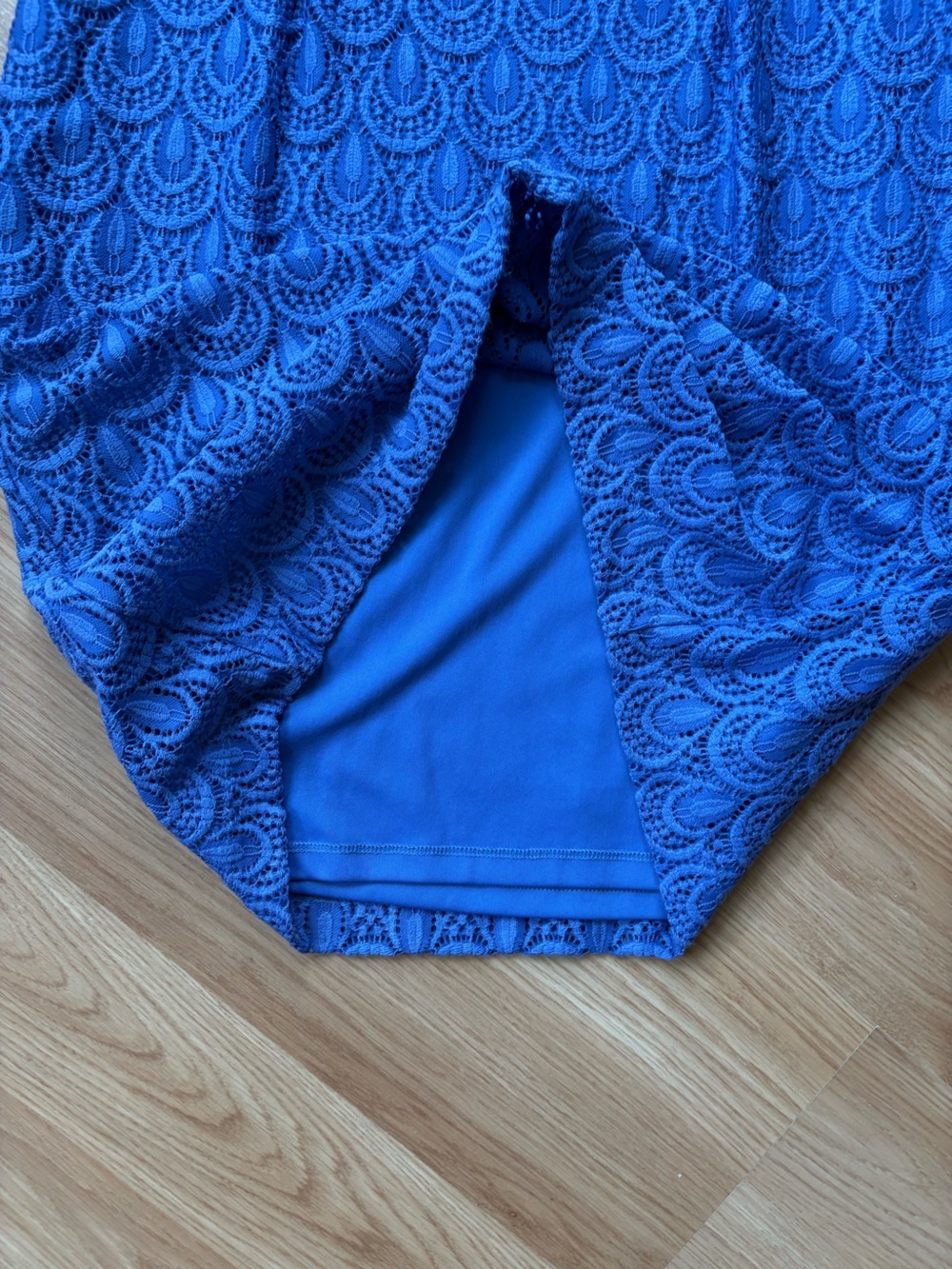 TanJay periwinkle Blue Lace Midi Dress 10p - Picture 7 of 9